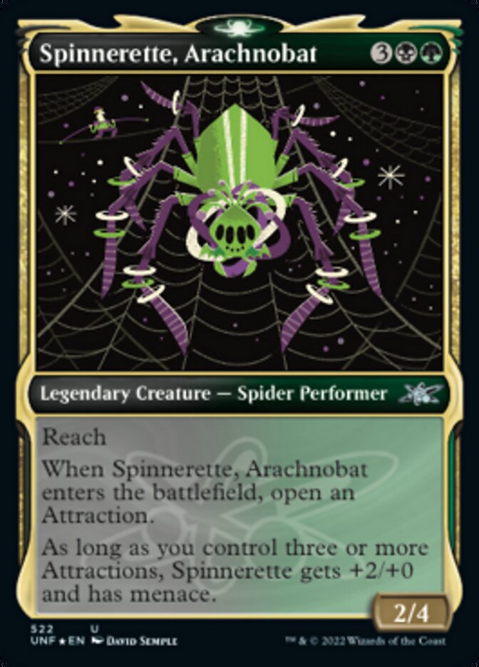 Spinnerette, Arachnobat (Showcase) (Galaxy Foil) [Unfinity] | The Time Vault CA