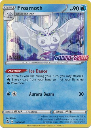 Frosmoth (SWSH007) (Staff Prerelease Promo) [Sword & Shield: Black Star Promos] | The Time Vault CA
