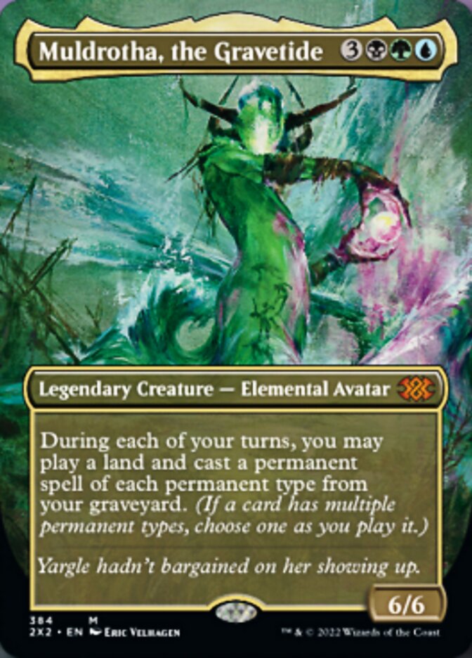 Muldrotha, the Gravetide (Borderless Alternate Art) [Double Masters 2022] | The Time Vault CA