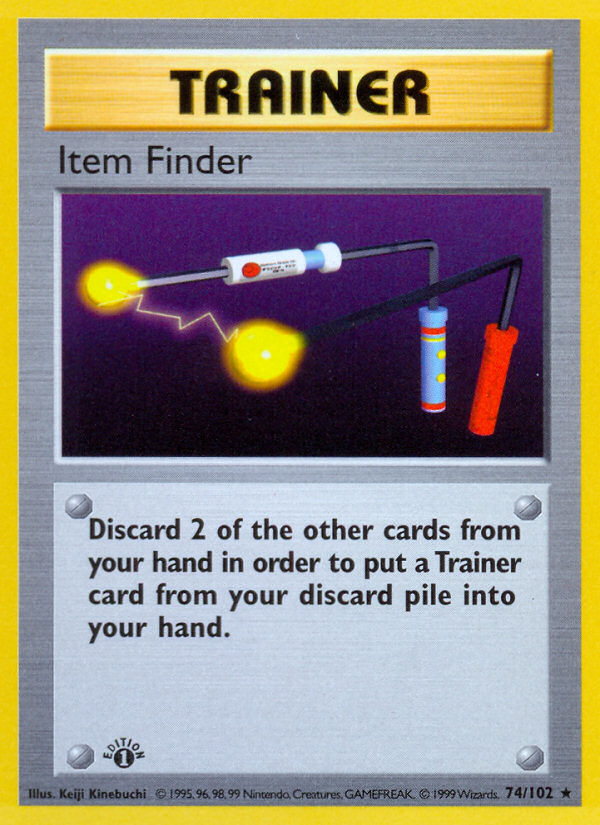 Item Finder (74/102) (Shadowless) [Base Set 1st Edition] | The Time Vault CA