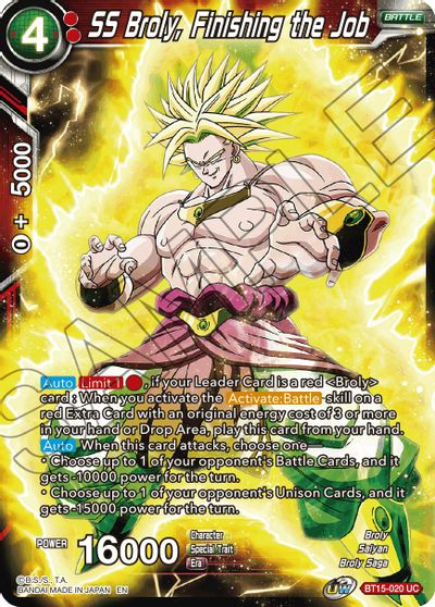 SS Broly, Finishing the Job (BT15-020) [Saiyan Showdown] | The Time Vault CA
