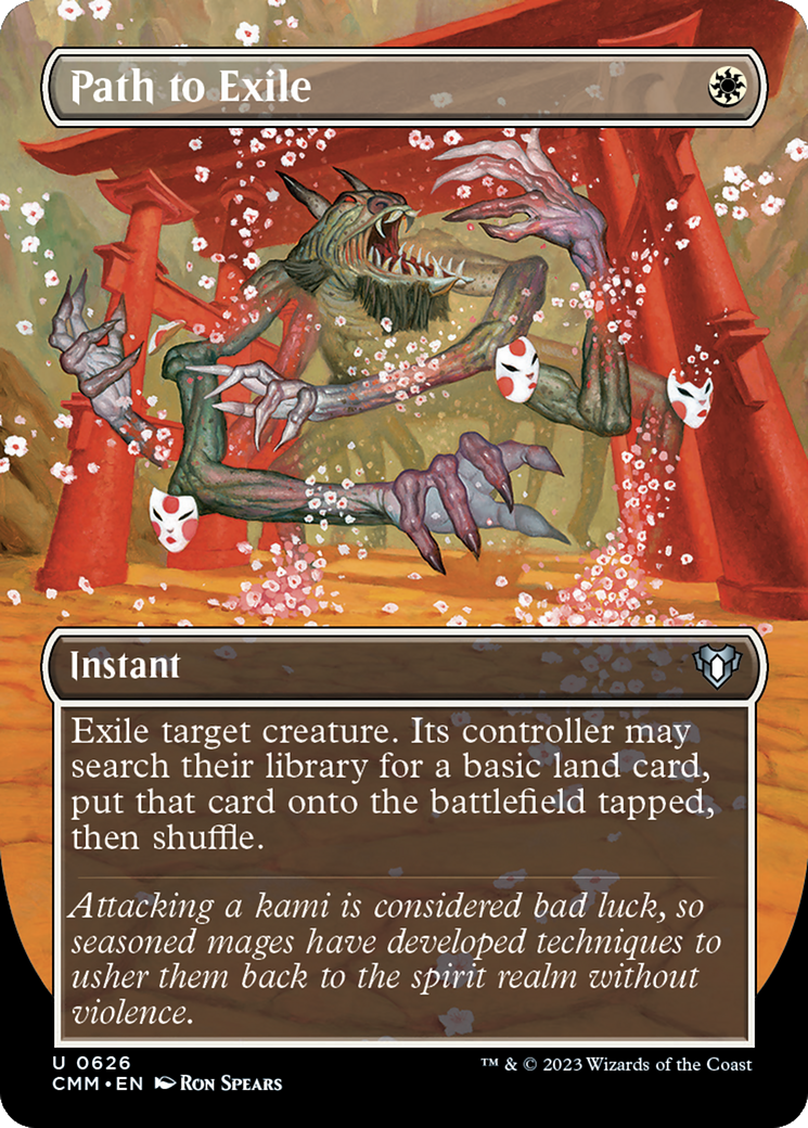 Path to Exile (Borderless Alternate Art) [Commander Masters] | The Time Vault CA