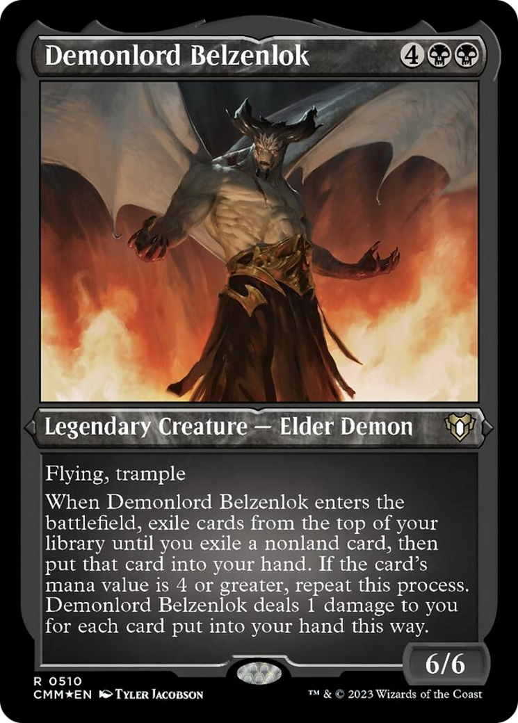 Demonlord Belzenlok (Foil Etched) [Commander Masters] | The Time Vault CA