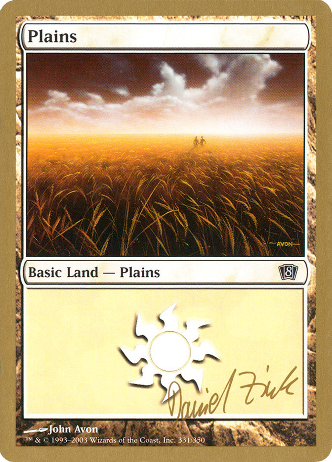 Plains (dz331) (Daniel Zink) [World Championship Decks 2003] | The Time Vault CA