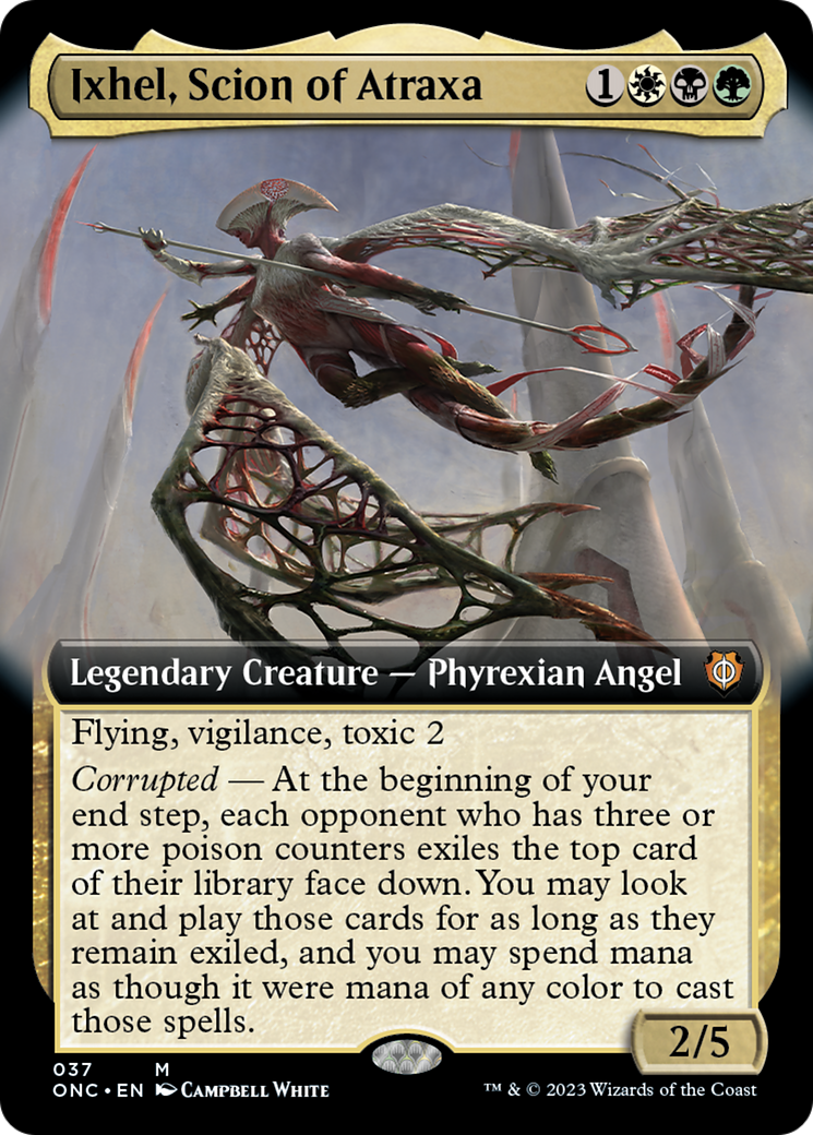 Ixhel, Scion of Atraxa (Extended Art) [Phyrexia: All Will Be One Commander] | The Time Vault CA