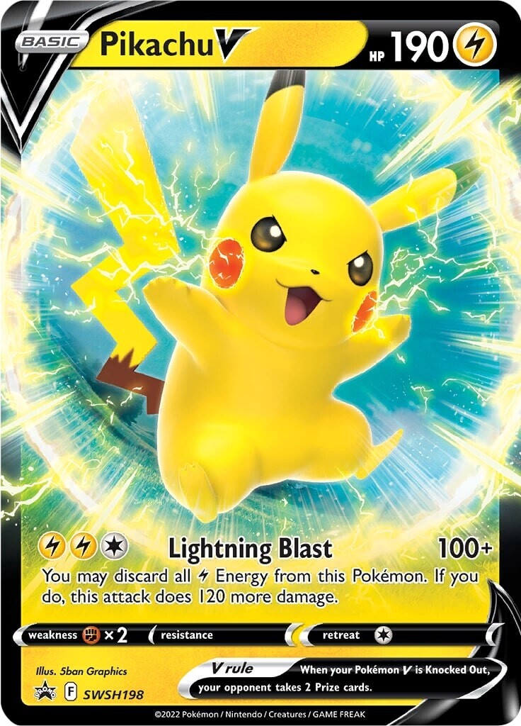 Pikachu V (SWSH198) (Jumbo Card) [Sword & Shield: Black Star Promos] | The Time Vault CA