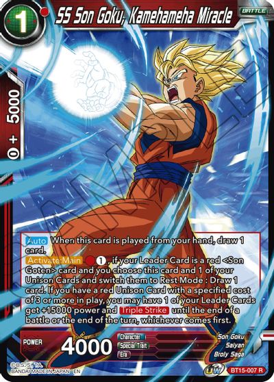 SS Son Goku, Kamehameha Miracle (BT15-007) [Saiyan Showdown] | The Time Vault CA