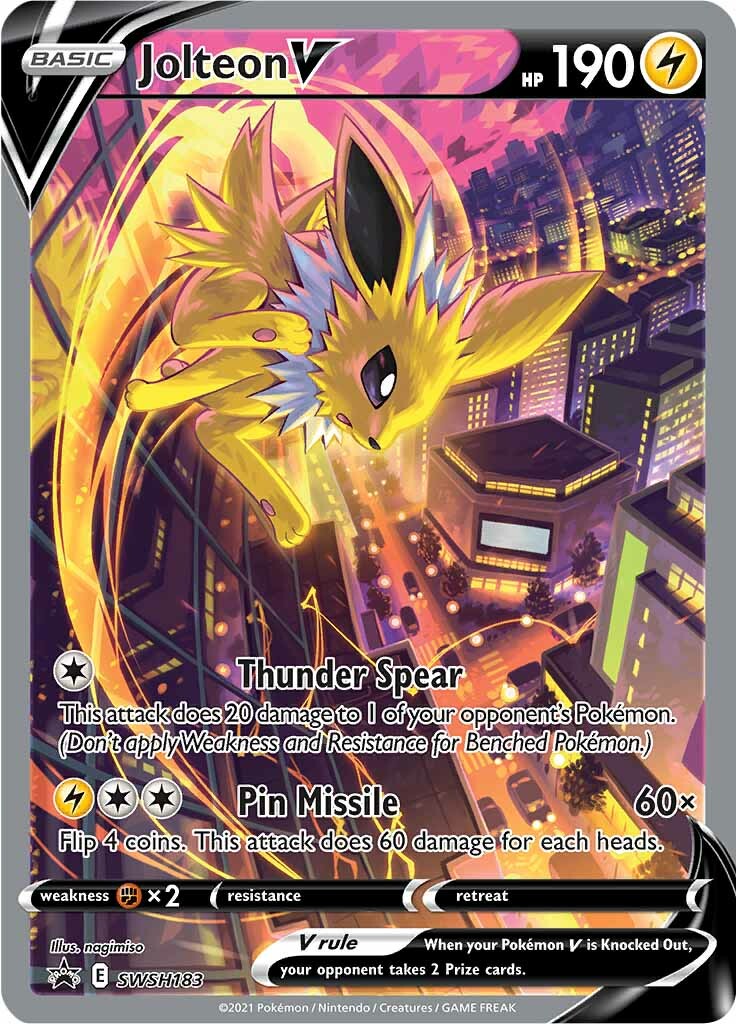 Jolteon V (SWSH183) [Sword & Shield: Black Star Promos] | The Time Vault CA