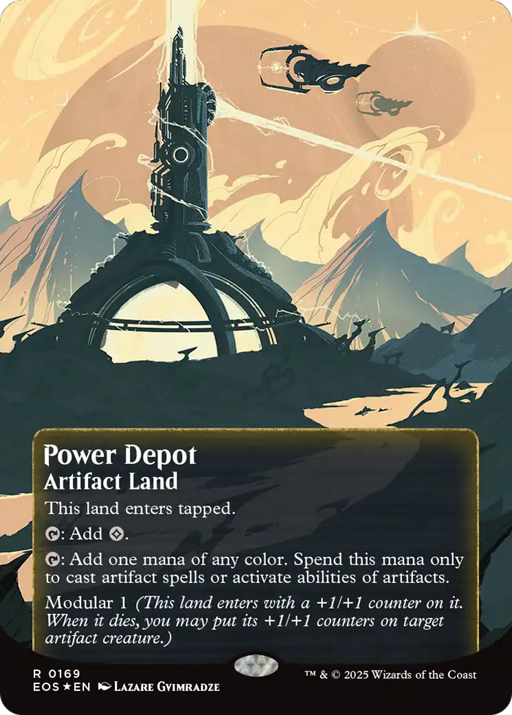 Power Depot (0169) (Borderless) (Galaxy Foil) [Edge of Eternities: Stellar Sights] | The Time Vault CA
