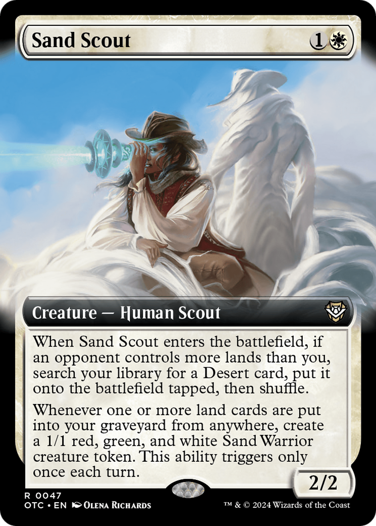 Sand Scout (Extended Art) [Outlaws of Thunder Junction Commander] | The Time Vault CA