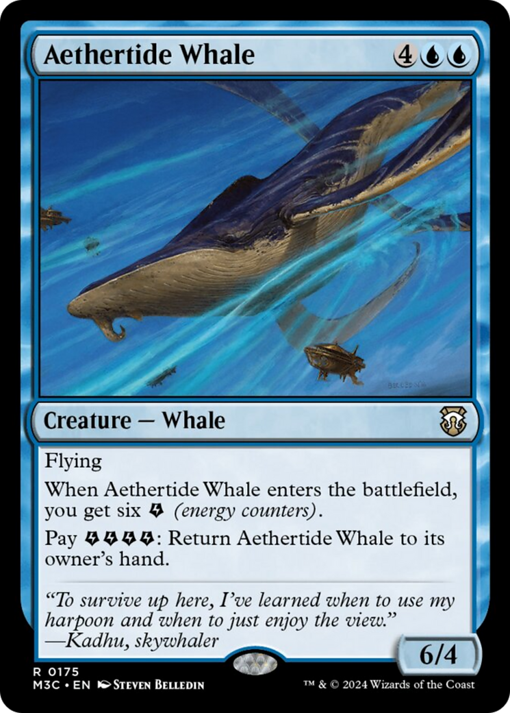 Aethertide Whale (Ripple Foil) [Modern Horizons 3 Commander] | The Time Vault CA