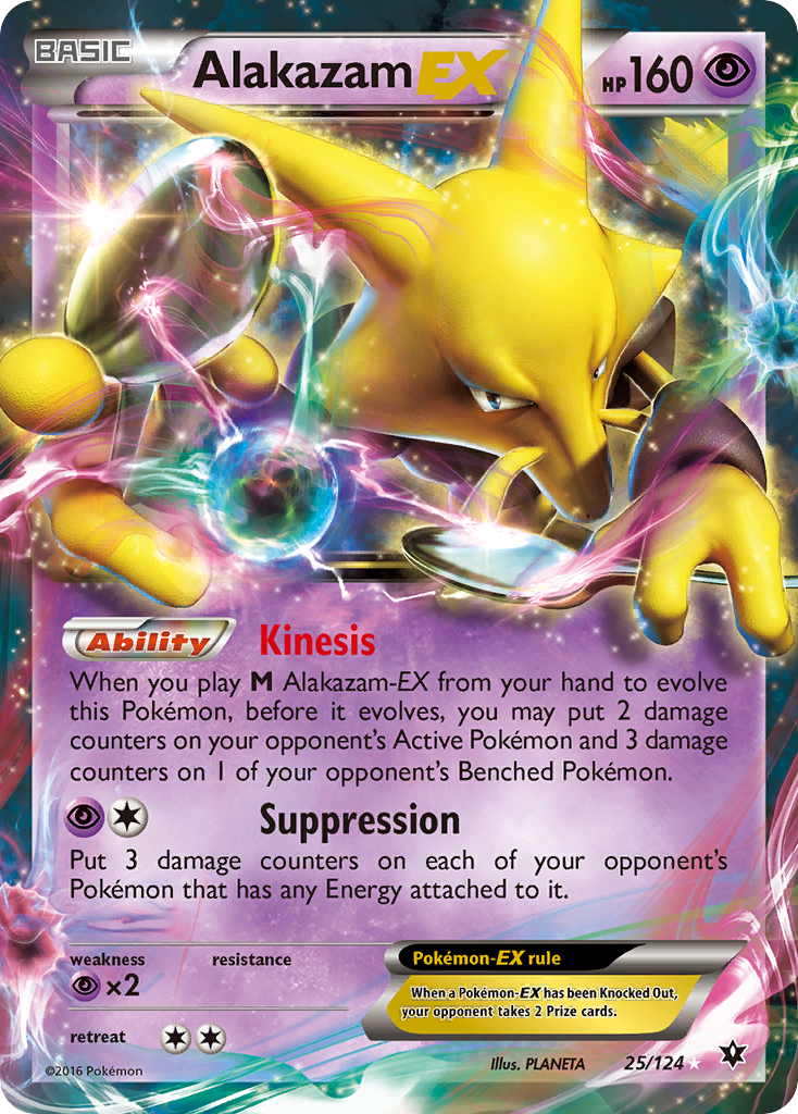 Alakazam EX (25/124) [XY: Fates Collide] | The Time Vault CA