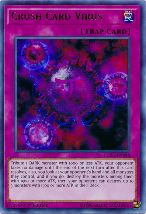 Crush Card Virus (Version 2) [LCKC-EN046] Ultra Rare | The Time Vault CA