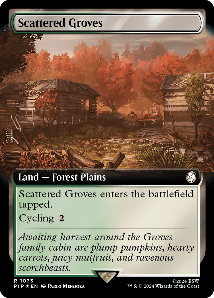 Scattered Groves (Extended Art) (Surge Foil) [Fallout] | The Time Vault CA