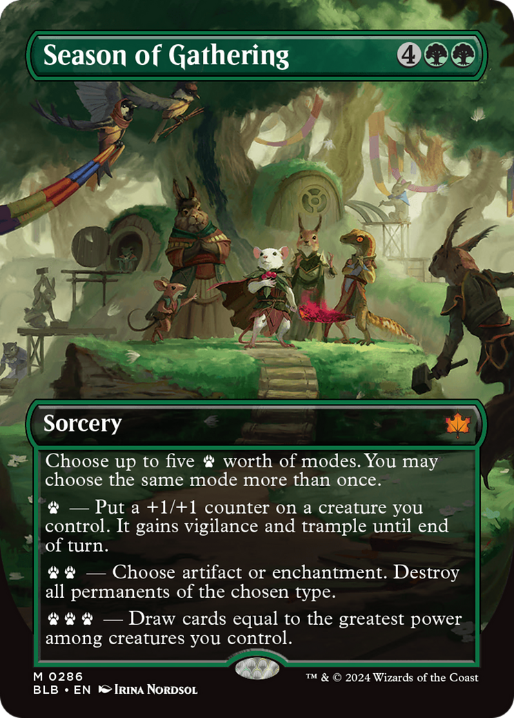 Season of Gathering (Borderless) [Bloomburrow] | The Time Vault CA