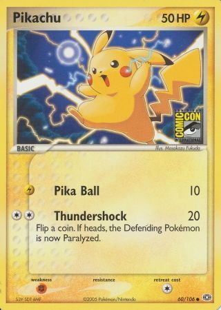 Pikachu (60/106) (2005 San Diego Comic Con) [Miscellaneous Cards] | The Time Vault CA