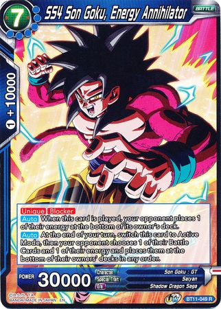 SS4 Son Goku, Energy Annihilator (BT11-049) [Vermilion Bloodline] | The Time Vault CA