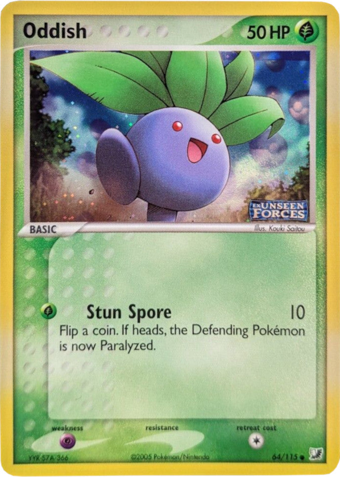 Oddish (64/115) (Stamped) [EX: Unseen Forces] | The Time Vault CA