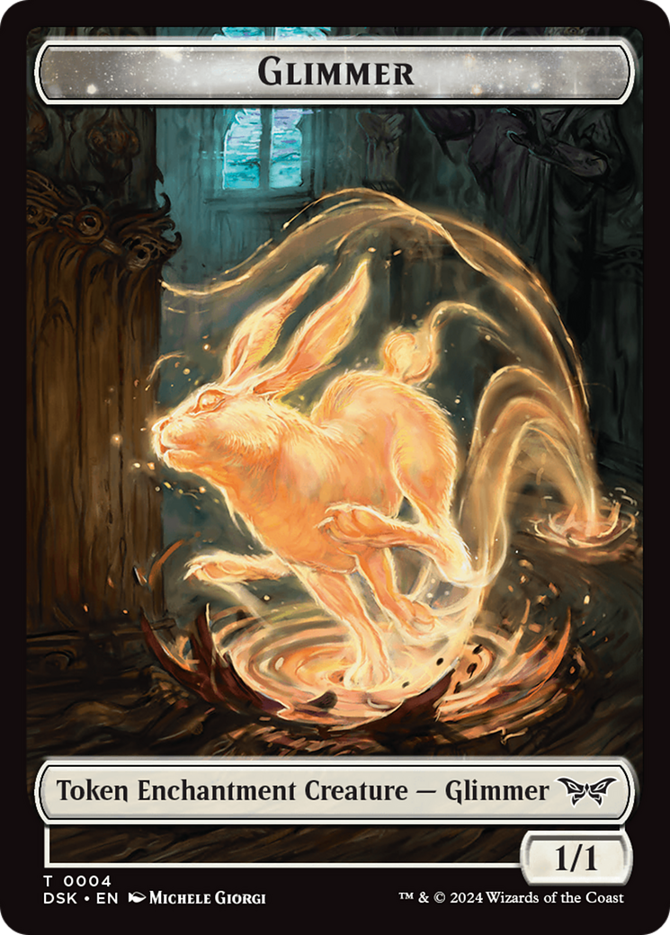 Glimmer // Gremlin Double-Sided Token [Duskmourn: House of Horror Tokens] | The Time Vault CA