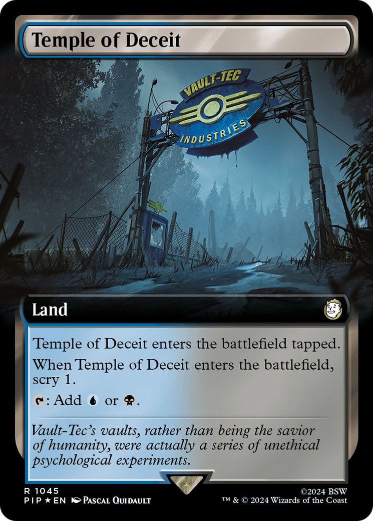 Temple of Deceit (Extended Art) (Surge Foil) [Fallout] | The Time Vault CA