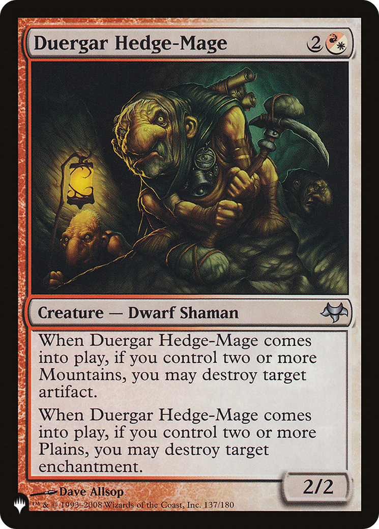 Duergar Hedge-Mage [The List] | The Time Vault CA