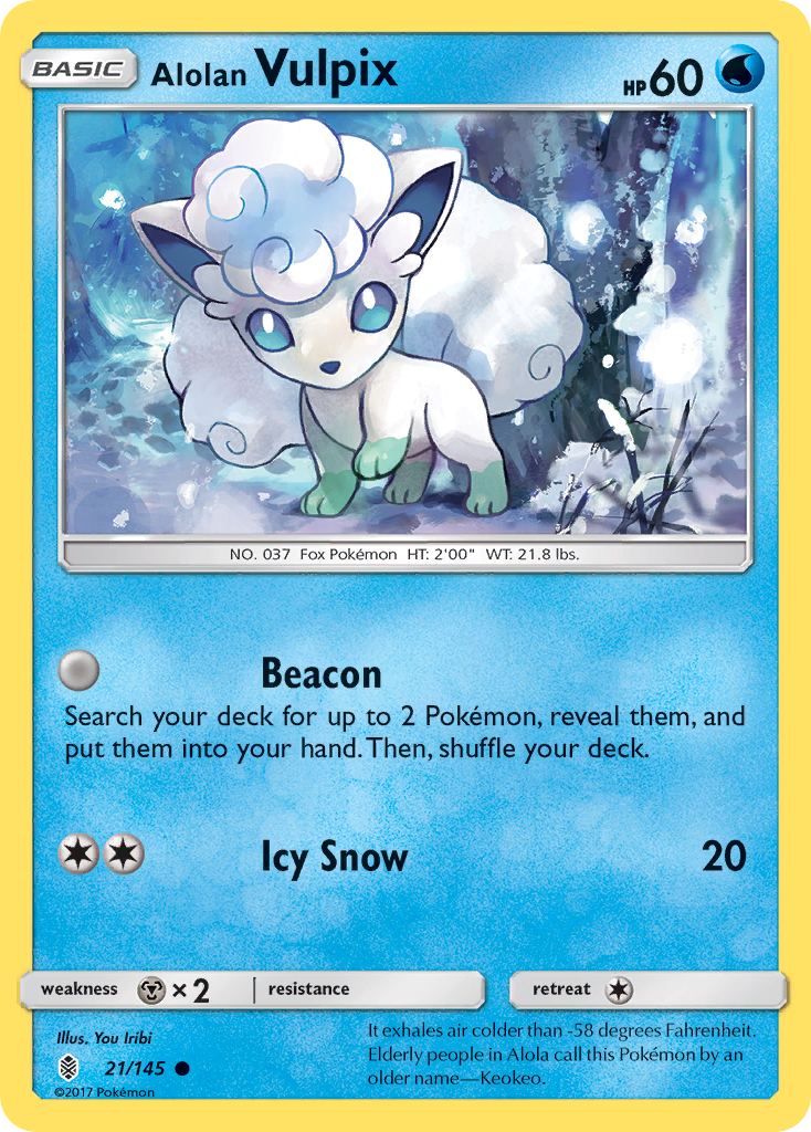 Alolan Vulpix (21/145) [Sun & Moon: Guardians Rising] | The Time Vault CA