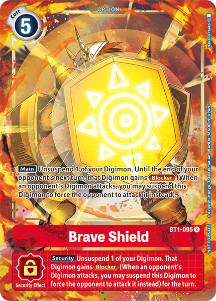 Brave Shield [BT1-095] (Dash Pack) [Release Special Booster Ver.1.5 Promos] | The Time Vault CA