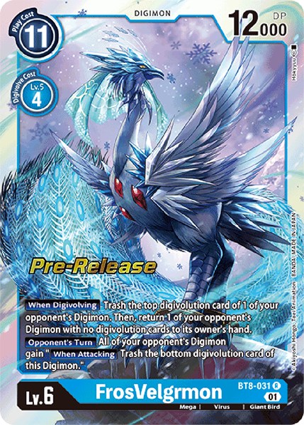 FrosVelgrmon [BT8-031] [New Awakening Pre-Release Cards] | The Time Vault CA