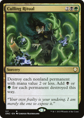 Culling Ritual [Phyrexia: All Will Be One Commander] | The Time Vault CA
