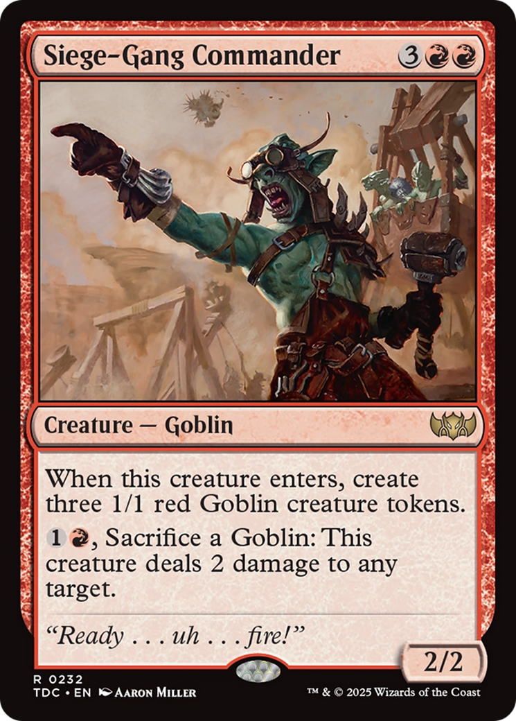 Siege-Gang Commander [Tarkir: Dragonstorm Commander] | The Time Vault CA
