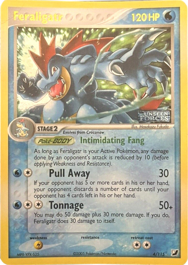 Feraligatr (4/115) (Stamped) [EX: Unseen Forces] | The Time Vault CA