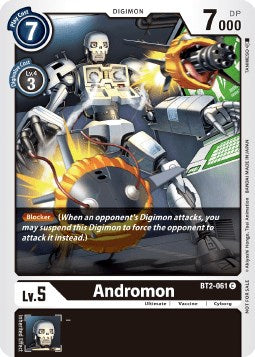 Andromon [BT2-061] (Double Diamond Pre-Release) [Release Special Booster Promos] | The Time Vault CA