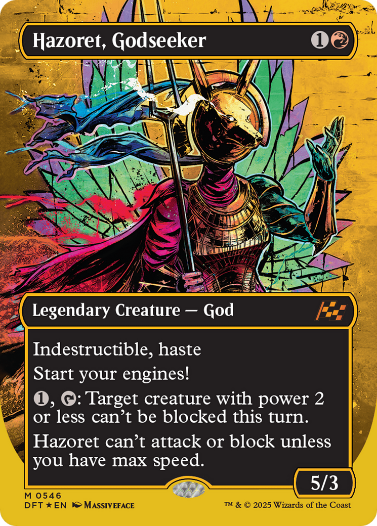 Hazoret, Godseeker (Borderless) (First-Place Foil) [Aetherdrift] | The Time Vault CA
