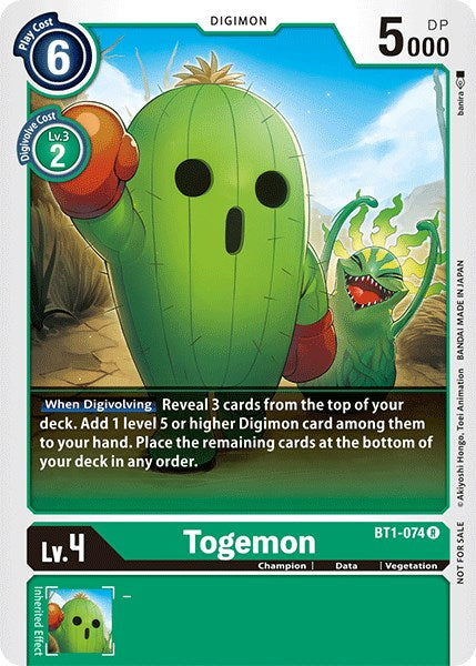 Togemon [BT1-074] (Official Tournament Pack Vol.3) [Release Special Booster Promos] | The Time Vault CA