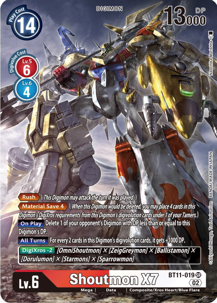 Shoutmon X7 [BT11-019] (Alternate Art) [Dimensional Phase] | The Time Vault CA