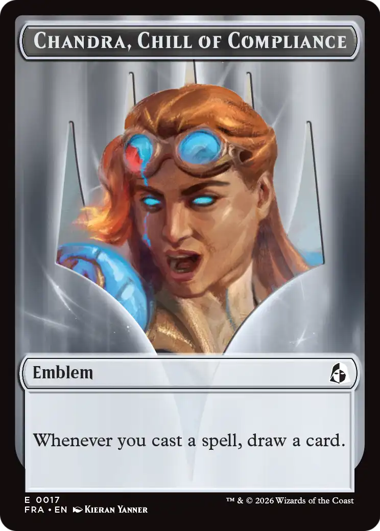 Chandra, Chill of Compliance // Chandra, Torch of Defiance Double-Sided Token [Reality Fracture Tokens] | The Time Vault CA