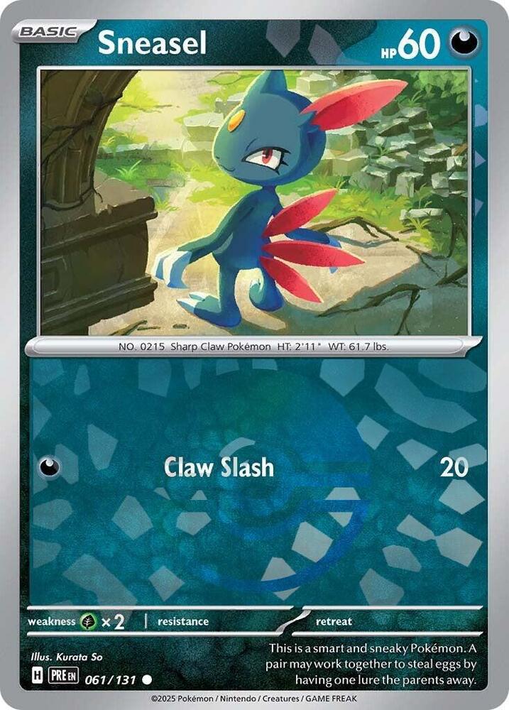 Sneasel (061/131) (Poke Ball Pattern) [Scarlet & Violet: Prismatic Evolutions] | The Time Vault CA