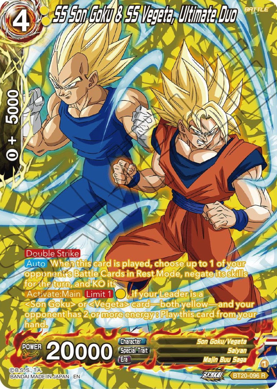 SS Son Goku & SS Vegeta, Ultimate Duo (Silver Foil) (BT20-096) [Power Absorbed] | The Time Vault CA