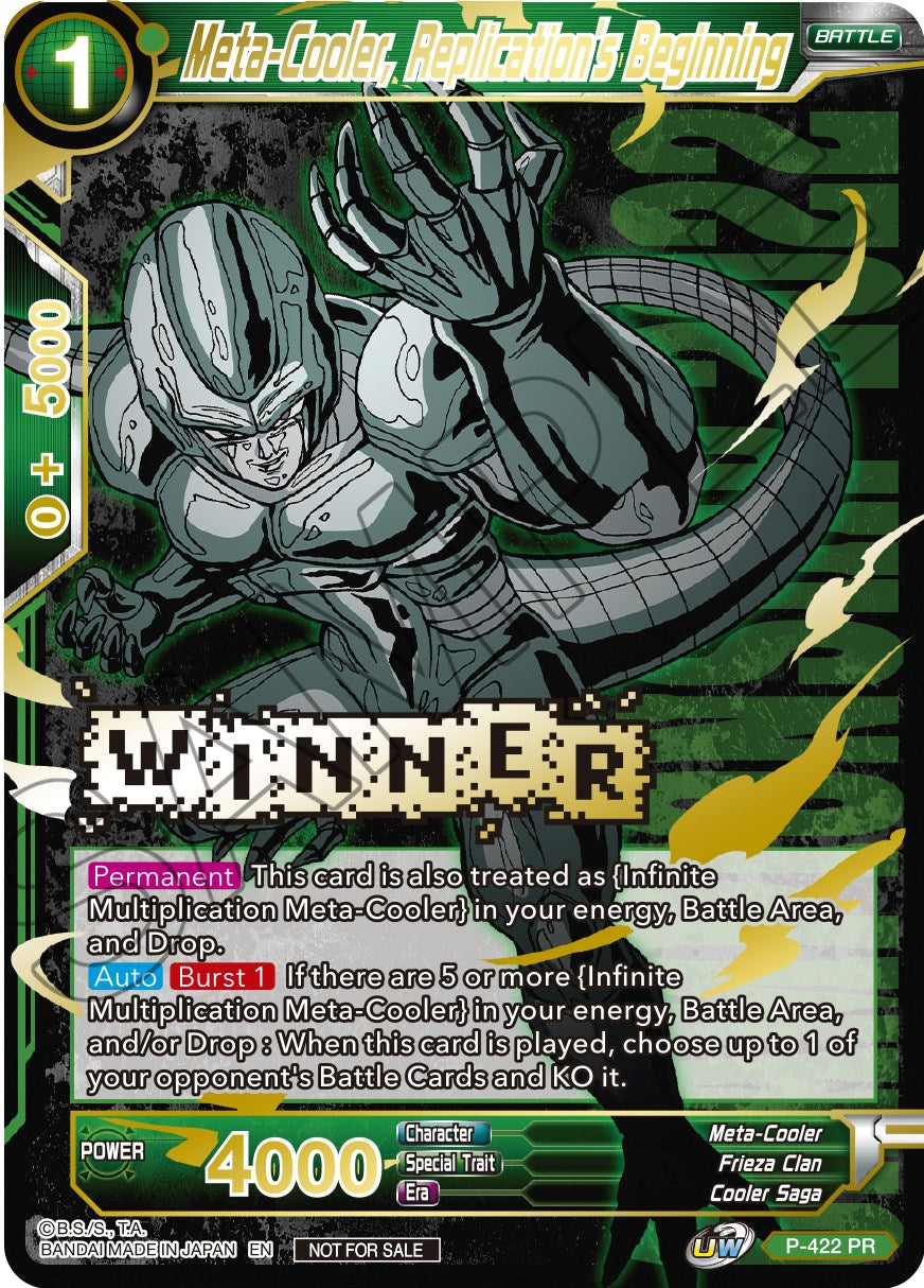 Meta-Cooler, Replication's Beginning (Championship Pack 2022 Vol.2) (Winner Gold Stamped) (P-422) [Promotion Cards] | The Time Vault CA