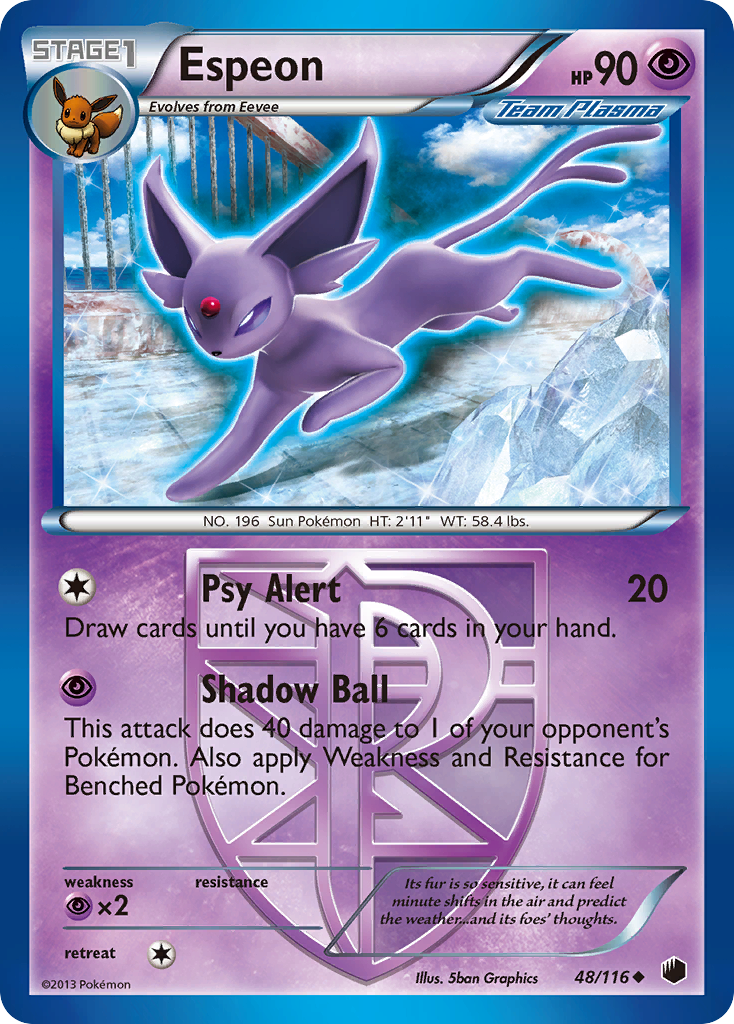 Espeon (48/116) [Black & White: Plasma Freeze] | The Time Vault CA