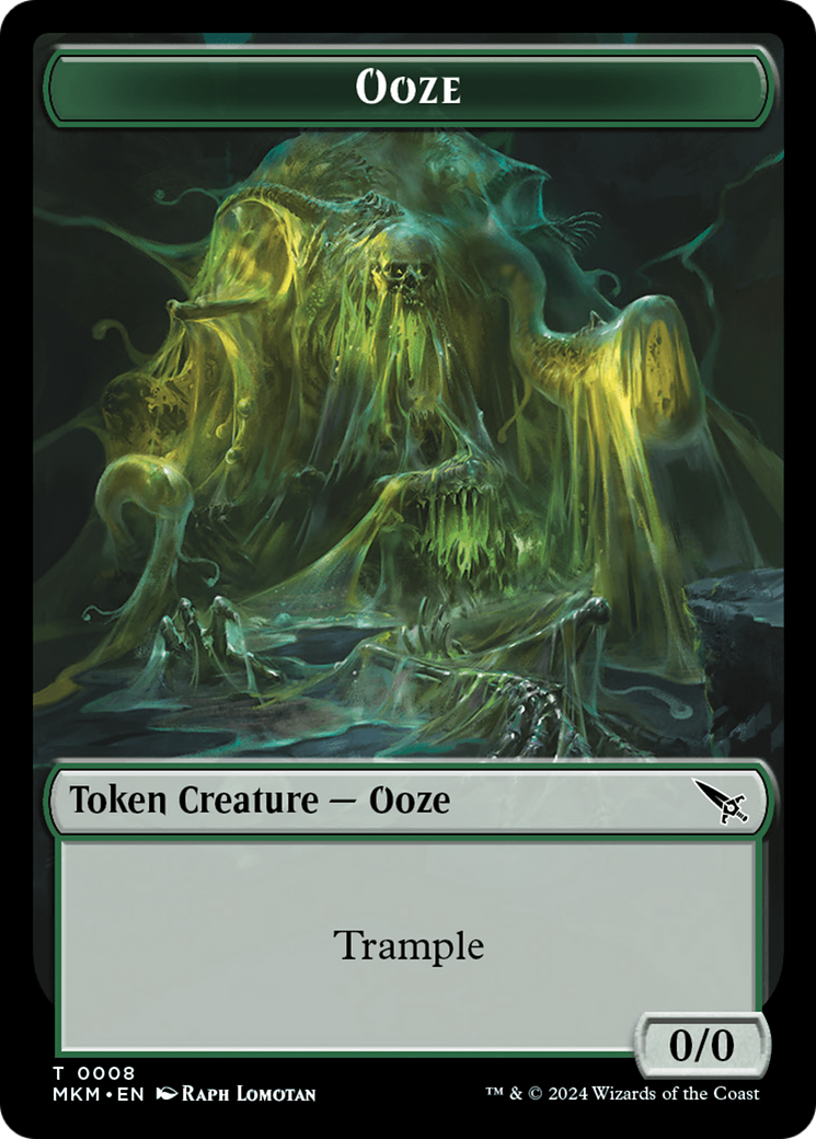 Ooze // A Mysterious Creature Double-Sided Token [Murders at Karlov Manor Tokens] | The Time Vault CA