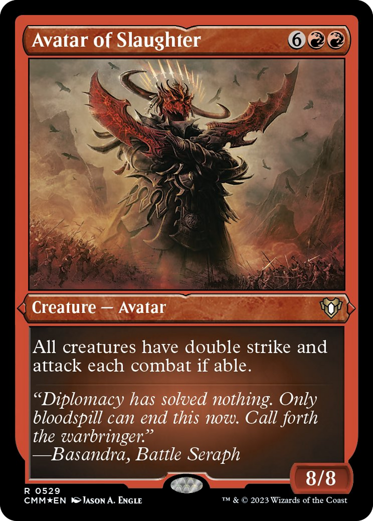 Avatar of Slaughter (Foil Etched) [Commander Masters] | The Time Vault CA