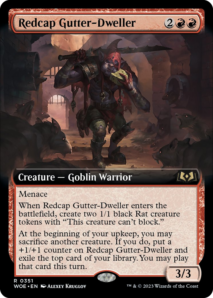 Redcap Gutter-Dweller (Extended Art) [Wilds of Eldraine] | The Time Vault CA