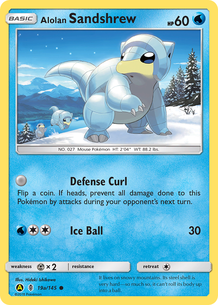 Alolan Sandshrew (19a/145) [Alternate Art Promos] | The Time Vault CA