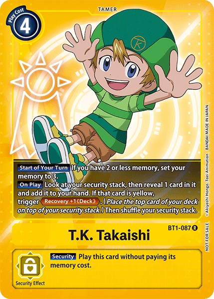 T.K. Takaishi [BT1-087] (Official Tournament Pack Vol.3) [Release Special Booster Promos] | The Time Vault CA