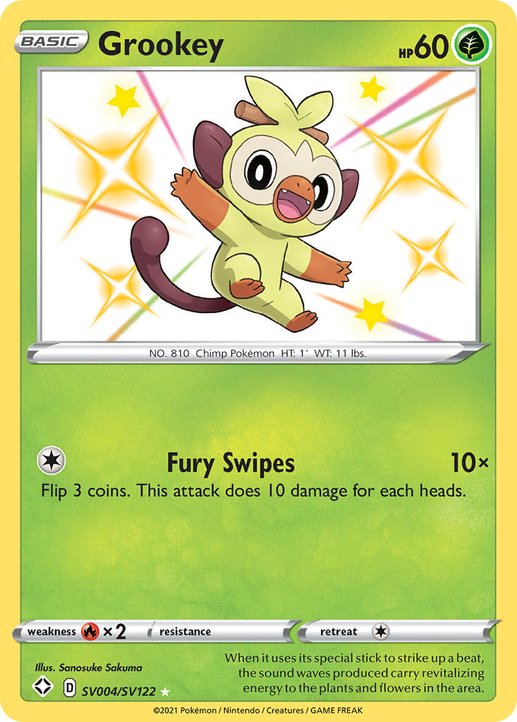Grookey (SV004/SV122) [Sword & Shield: Shining Fates] | The Time Vault CA