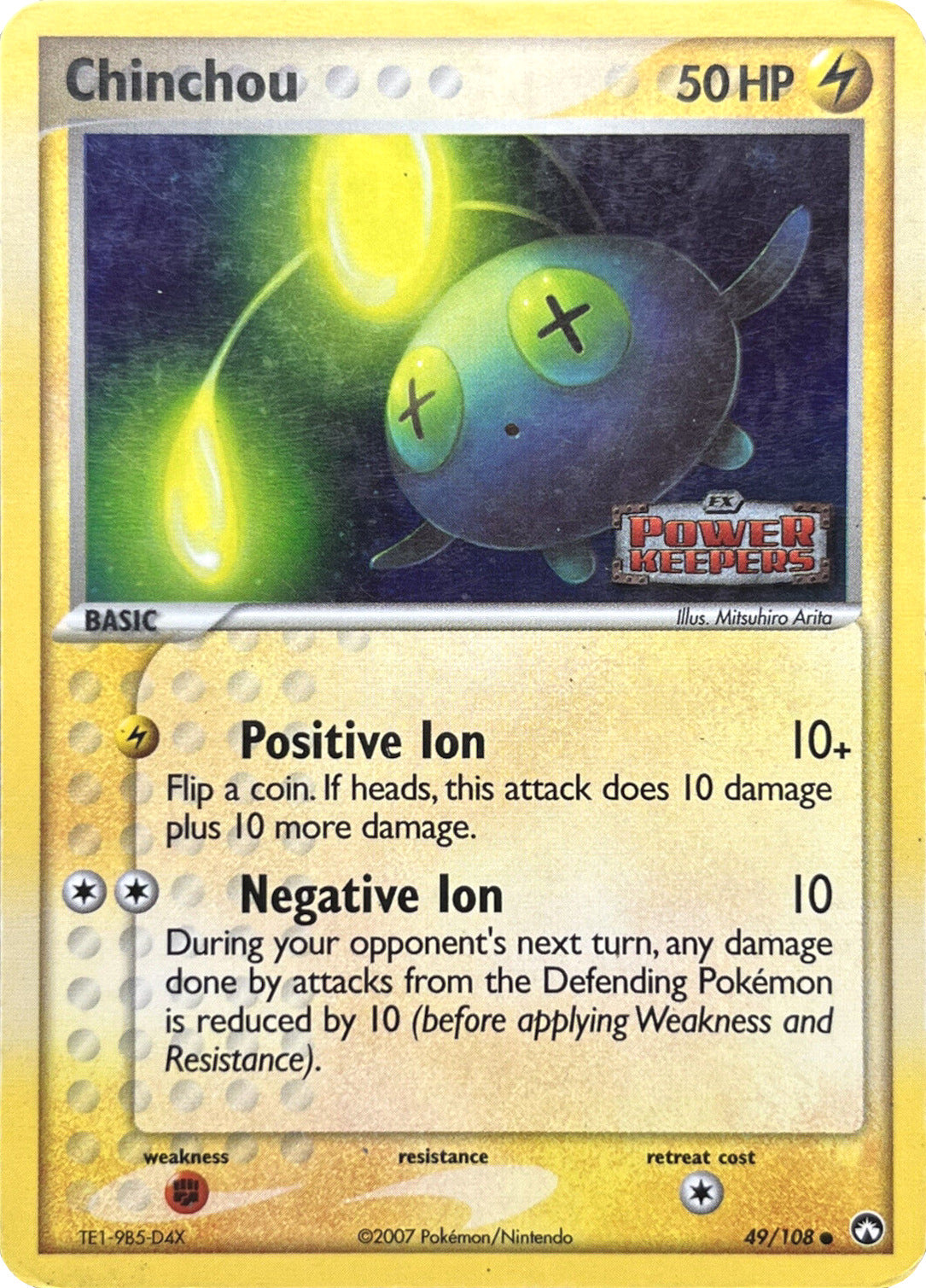 Chinchou (49/108) (Stamped) [EX: Power Keepers] | The Time Vault CA