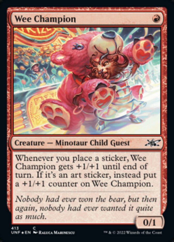 Wee Champion (Galaxy Foil) [Unfinity] | The Time Vault CA