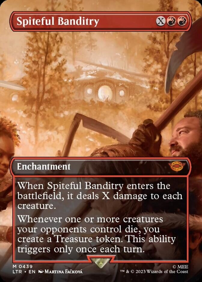 Spiteful Banditry (Borderless Alternate Art) [The Lord of the Rings: Tales of Middle-Earth] | The Time Vault CA