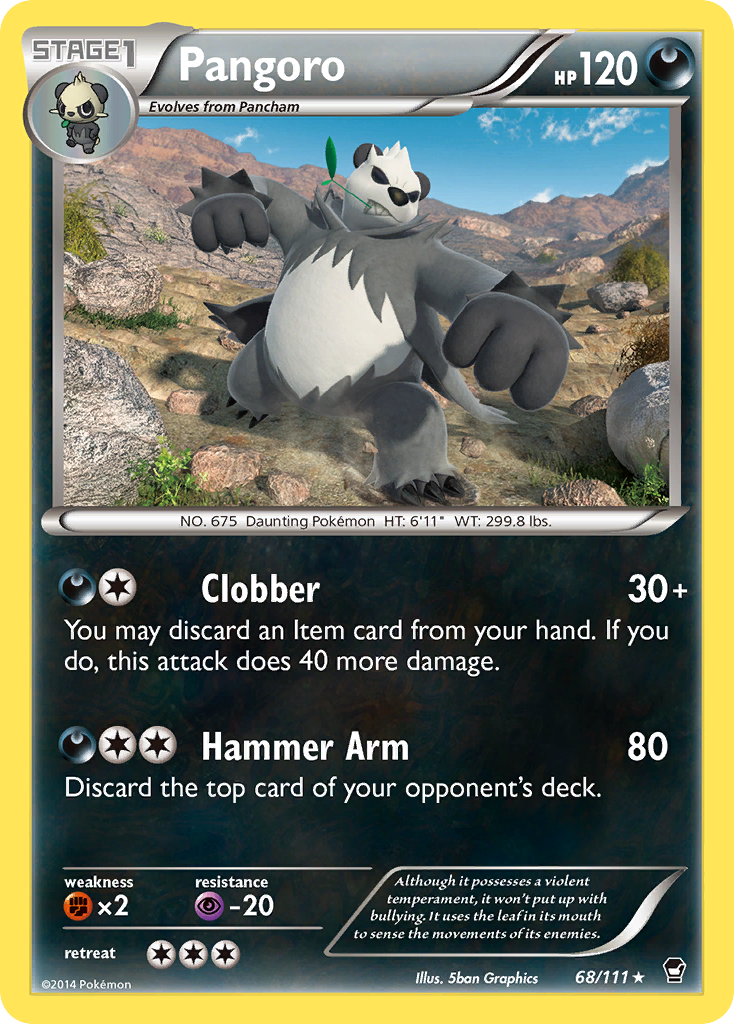 Pangoro (68/111) [XY: Furious Fists] | The Time Vault CA